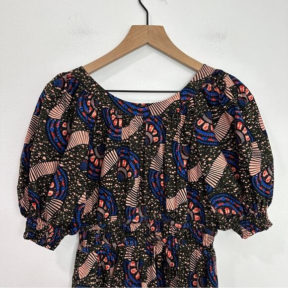 Ulla Johnson Juniper Dress Midi Floral Puff-Sleeve Cotton size 0 bohemian - Picture 5 of 9